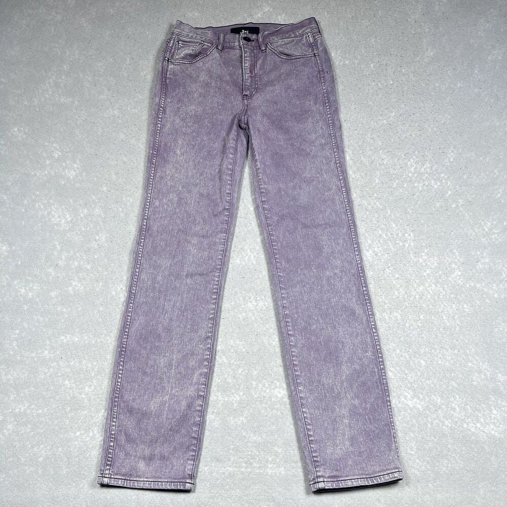 3x1 Jeans Womens Size 27 Grape Soda Purple Stevie Straight Jeans Denim Pockets